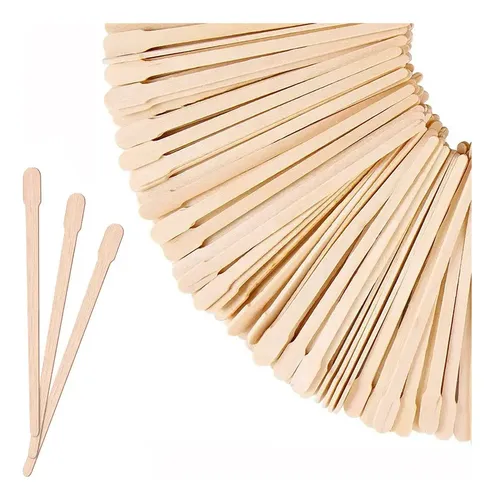 Espatulas De Madera Para Cera Y Manualidades 100 U .