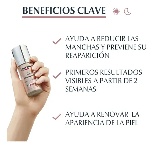 Rutina Eucerin Anti-manchas Y Despigmentante Anti-pïgment Momento de aplicación Día Tipo de piel Normal
