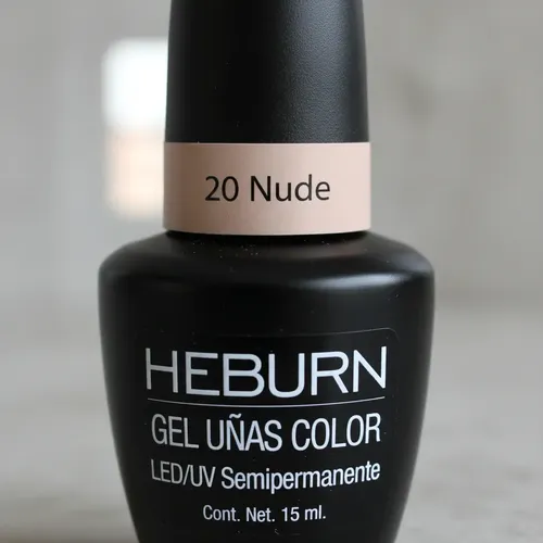 Esmalte Gel Semipermanente Heburn Led/uv 15 Ml Nude