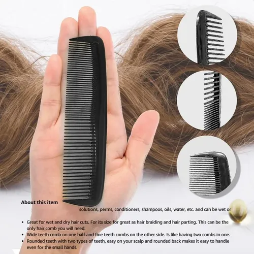 Peinetas De Pelo, 100 Unidades, A Granel, De Plástico Negro, Negro