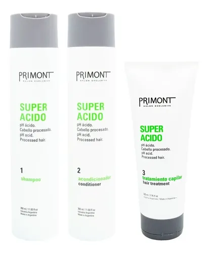 Primont Super Acido Shampoo Acondicionador Mascara Chico 3c