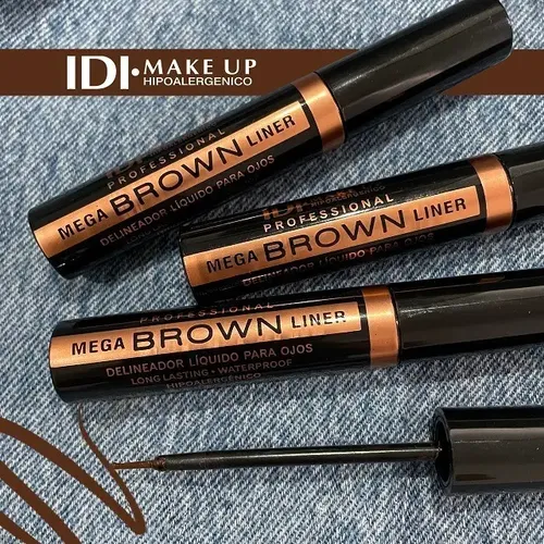 Idi Make Up Delineador De Ojos Liquido Mega Brown Marron