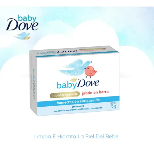 Dove Baby Jabon En Barra Hipoalergénico Humec Enriq X 3 Unid