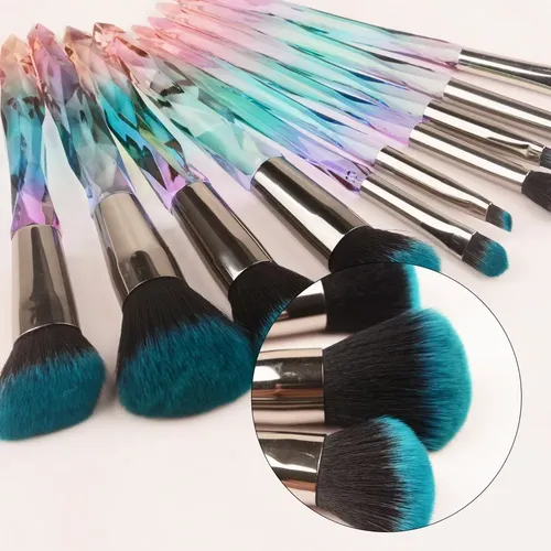 Set De Brochas De Maquillaje Gradient Crystal Para Uso Cosmé