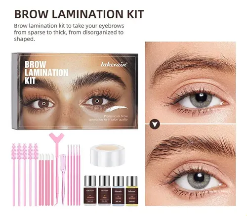 Kit De Laminación De Cejas Lakerain: Juego Completo Para Mas