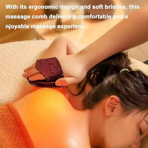 Set 2 Cepillos Masaje Gua Sha Madera Marrón Cuerpo