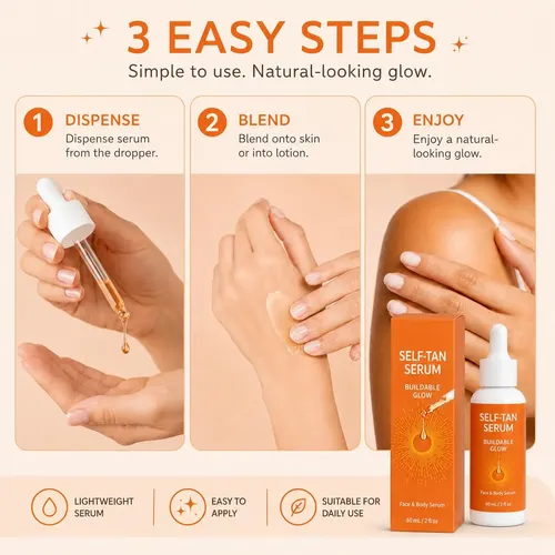 Gotas Autobronceadoras Para Rostro Naturales 2 Piezas
