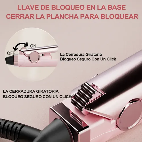 Plancha De Cabello Alisador Y Rizador 2 En 1 Cerámica 15temp