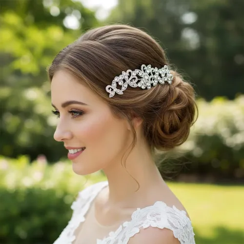 Peineta De Novia Con Rhinestone,accesorios Para El Cabello