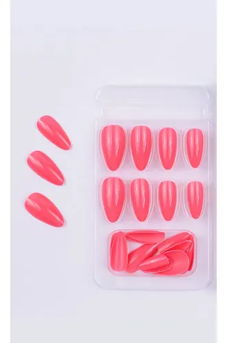 Uñas Press On Veluna – Almendras Medianas – Kit Completo Rosa