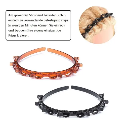Diademas Con Pinzas Para Peinar – 2 Unidades