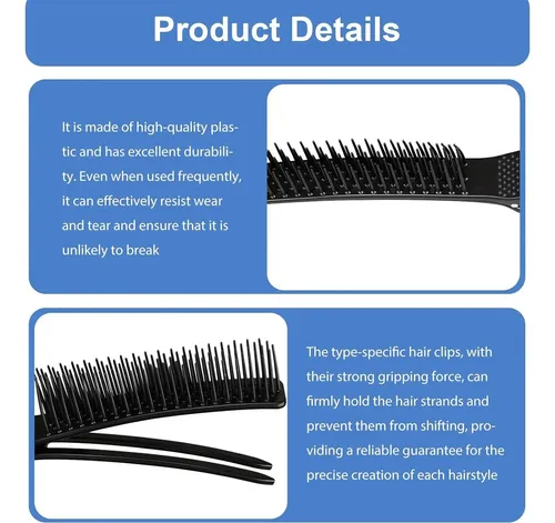 5 Clips De Agarre Antideslizantes Rjlcth Para Cabello Negro