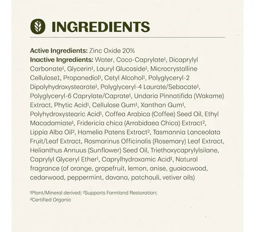 Protector Solar Mineral Diario Thrive Natural Care Spf 30
