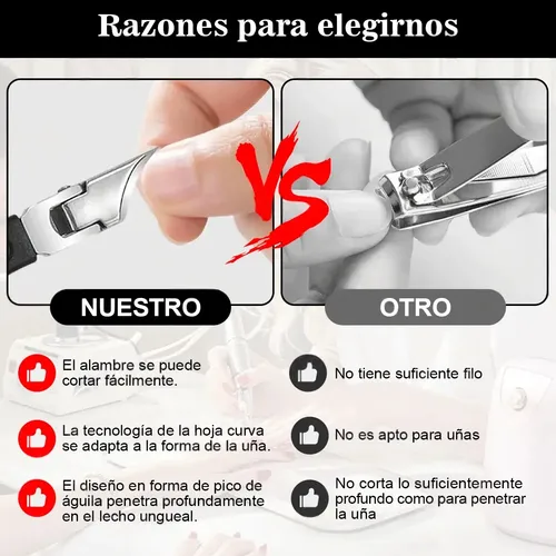 Set Podologia Manicuria Alicate Corta Uñas Profesional Top