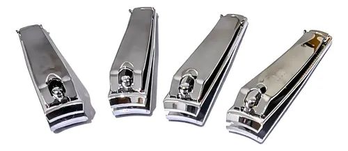 Alicate Cortauñas Trim Mediano 6cm Acero Inox Por 4 Unidades