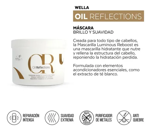Mascara Capilar Oil Reflection Wella Ilumina Nutricion 150ml