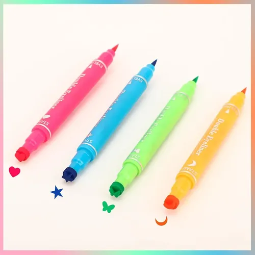 Set Eyeliner Líquido Con Sellos Erinde 4 Colores