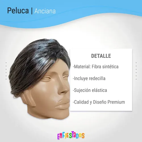 Peluca Abuela Rodete Cotillon Fiesta De Disfraces Carnaval