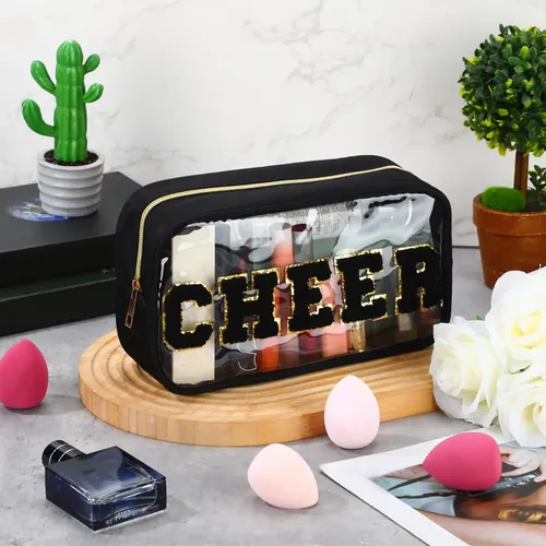 Bolsa De Maquillaje Abbylike Cheer Clear Makeup Letter Bag C