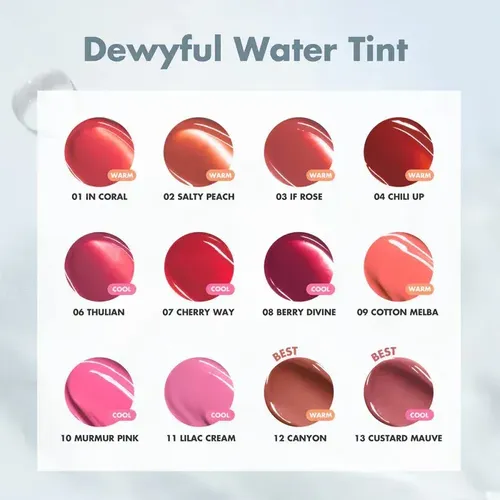 Labial Tinta Coreana Romand Dewyful Water Tint tono #03 If Rose