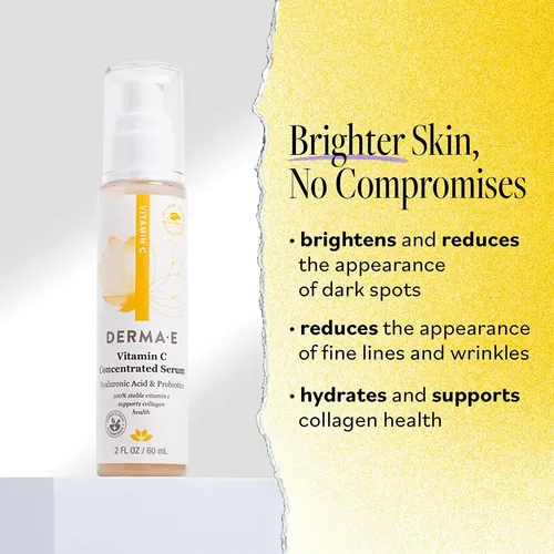 Suero Facial Derma E Vitamina C 59ml Con Ácido Hialurónico.