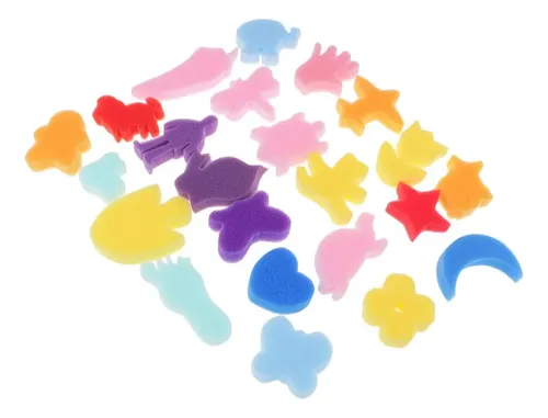 24 Pcs Esponja Pintura For Niños Aprendizaje Early