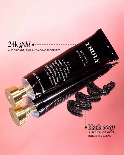 Jabón Limpiador Facial Y Corporal Truly Gold De 24 Quilates,