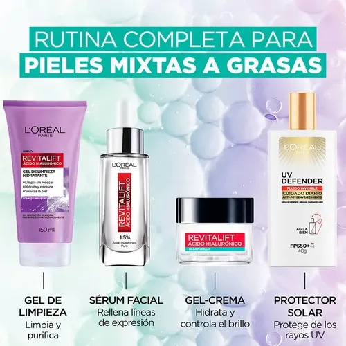 Gel Crema L´oréal Paris Revitalift Ácido Hialurónico X 50 Ml