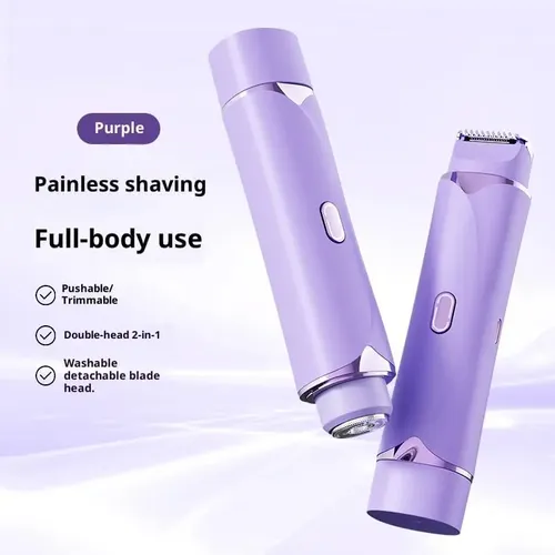 Depiladora Eléctrica Facial Y Bikini Portátil Morada