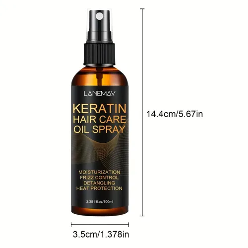 Spray Aceite Keratina Lanemay – Pelo Seco, Brillo, Sin Frizz
