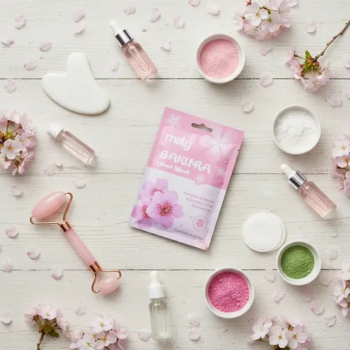 Sakura Serum+mascarilla+parches Ojos+labio Facial Mely New