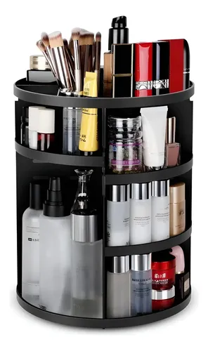 Organizador Porta Cosméticos Maquillaje Giratorio Plástico