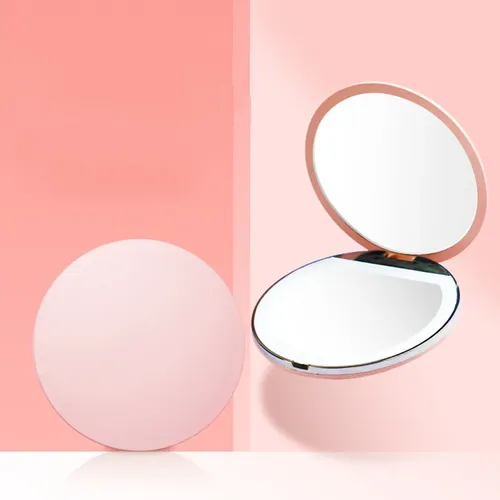 Espejo De Maquillaje Led Portátil Versátil Con Aumento De 2