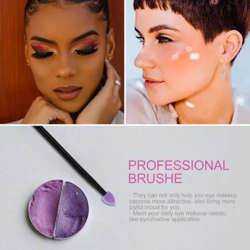 Práctico Cepillo De Silicona Para Sombra De Ojos, 5 Unidades