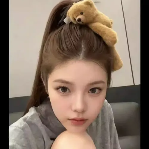 Adorable Pinza Para El Pelo Con Forma De Oso De Peluche Para