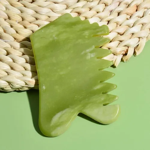 Masajeador Leosense Peine De Jade 10cm Para Gua Sha