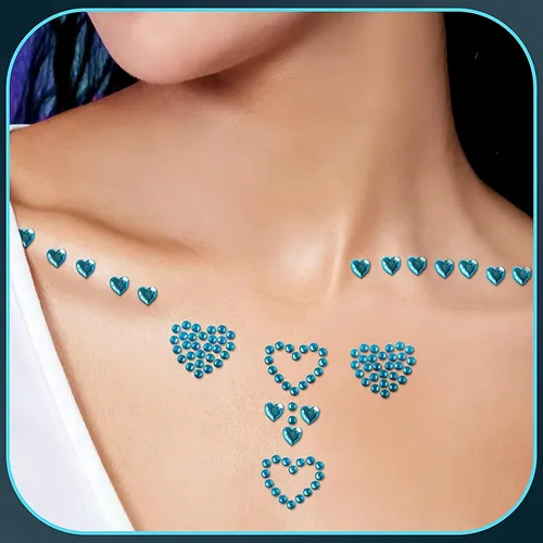 Adhesivo De Maquillaje Acrílico Diamond Stage, 3 Hojas Con F