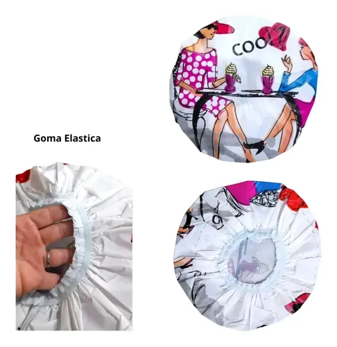 X2 Cofia Gorro Baño Ducha Peluqueria Pvc Excelente Calidad