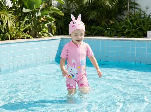 Traje Baño Niño Uv 50+ Con Remera Short Gorro Pileta Playa