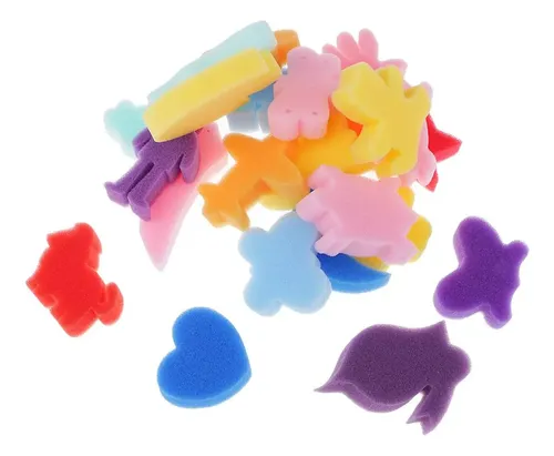24 Pcs Esponja Pintura For Niños Aprendizaje Early