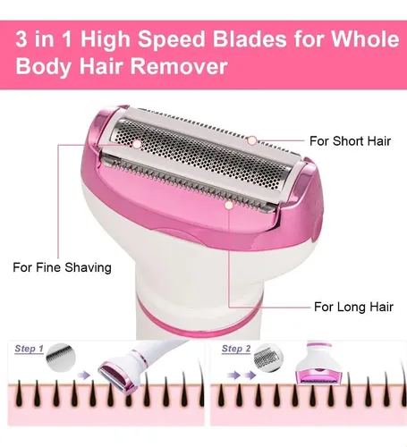 Depiladora Eléctrica 4 En 1 Para Cuerpo Y Rostro Rf-t8 Mujer