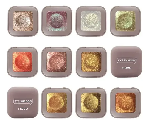 X3 Sombra De Ojos Individual Compacta Profesional Brillante