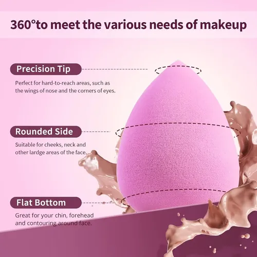 Esponjas De Maquillaje Beakey Fm-0384 Rosa