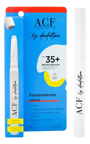 Acf By Dadatina Camuflaje Fotoprotector Labios Fps 35+