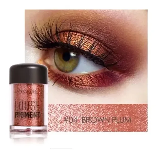 Pigmento Con Glitter Apto Maquillje Y Uñas Terracota
