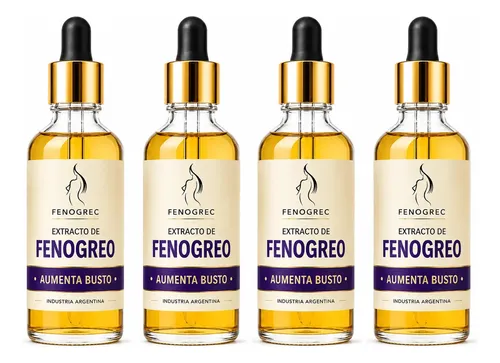 Combo X4 Aceite Fenogreco Aumenta Busto Y Glúteos