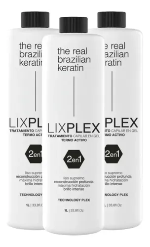 3 Alisado Lix Plex 2 En 1 Real Braazilian 1 L