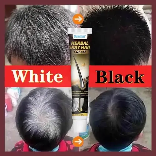 Crema A Base De Hierbas Para Cabello Blanco Contra Las Canas