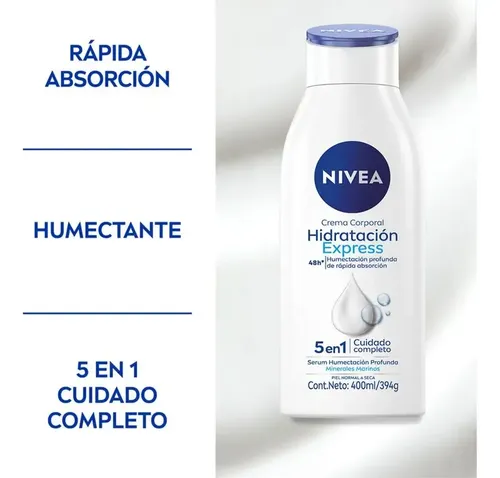 Crema Corporal Nivea Hidratación Express Piel Normal A Seca