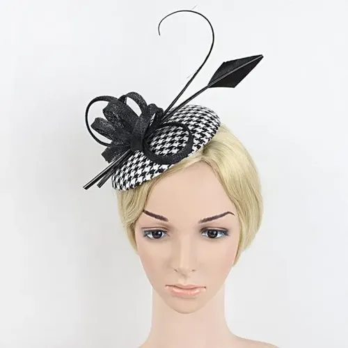 Cinta De Flores Fascinator Rejilla De Plumas Para El